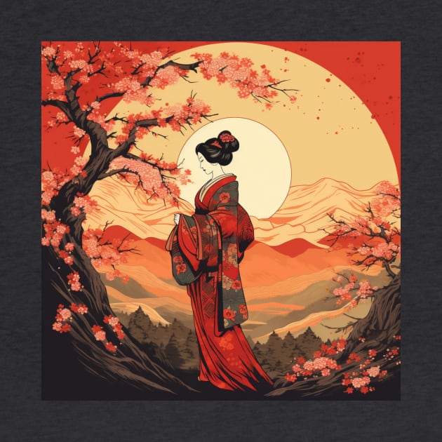 Elegant Geisha Art - Japanese Culture and Tradition Inspired Design by RisingSunCreations